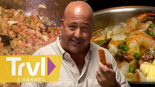 Andrew Cooks Some Puerto Rican Classics  Bizarre Foods with Andrew Zimmern  Travel Channel [upl. by Kraus]