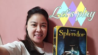 Lets play Splendor solo golden geek board game and modified gameplay [upl. by Annet]