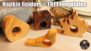 Wooden napkin holder  5 designs  FREE templates [upl. by Bonnette494]