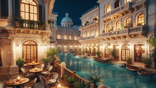 Relaxing Evening Ambience  Venetian Inspired Canal at Night [upl. by Tarttan368]