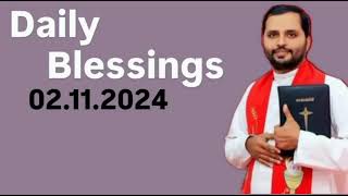 DAILY BLESSINGS 02 November 2024 Fr Mathew Vayalamannil [upl. by Sivraj]