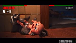 JackJack vs Raccoon Rocky  “Incredibles 2”  With Healthbars [upl. by Tehcac]