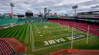 Football at Fenway 2015  Field Conversion [upl. by Nanek]