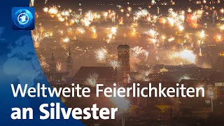 Silvesterfeierlichkeiten Die Welt begrüßt das Jahr 2024 [upl. by Alda]