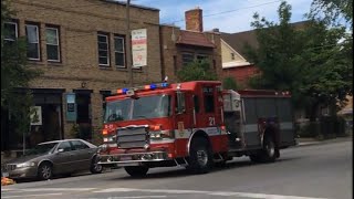 Evanston IL Fire Department Engine Co 21 Responding [upl. by Kramer309]