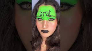 CHARLI XCX BRAT MAKEUP 💚 charlixcx brat makeup bratsummer charlixcxtypebeat [upl. by Julietta]