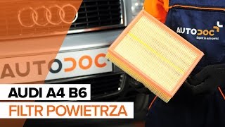 Jak wymienić filtr powietrza w AUDI A4 B6 TUTORIAL AUTODOC [upl. by Annig]