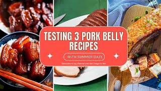 Death by Pork Belly  I tried three different pork belly recipes and ranked them [upl. by Nohcim]