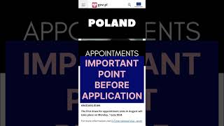 Poland Appointments Application Process  Important Update [upl. by Helge]