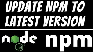 How to update npm to latest version in windows [upl. by Phares]