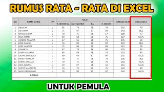 Cara Menggunakan Rumus Rata  Rata  AVERAGE  di Excel [upl. by Elletsirk]