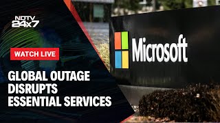 Microsoft Outage News  Flights Markets Banks Stock Exchange Microsoft Outage Crippling Sectors [upl. by Ikciv539]