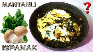 YUMURTALI VE MANTARLI ISPANAK KAVURMASI │ NEFİS YEMEK TARİFLERİ [upl. by Marji]