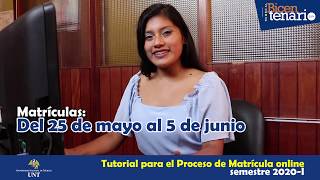 21052020 Proceso de Matrícula Online UNT 2020I [upl. by Oinotna]