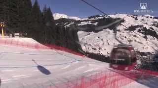 Saalbach Hinterglemm Fahrt mit der Zwölferkogelbahn über die WMAbfahrt quotSchneekristallquot [upl. by Aneerahs]