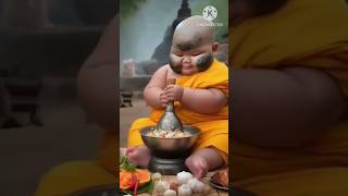 little monk so cute🌾🌾🌾🎋🎋🎋🌿🌿🌿 shotsviralmonk youtubeshortscutebaby shortsvideo trendingshorts [upl. by Esdnyl]