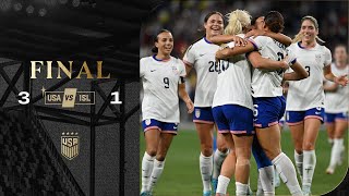 USWNT vs Iceland  Highlights  October 27 2024 [upl. by Abdu287]