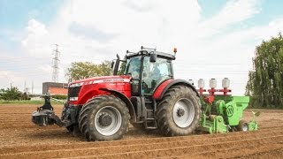 Massey Ferguson 8690 Dyna VT aardappelen planten 2014  Maroy uit Avelgem [upl. by Bilicki]