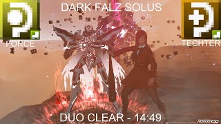 PSO2 NGS  Dark Falz Solus Force amp Techter Duo 1449 [upl. by Yks286]