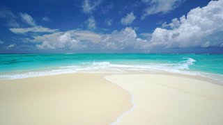 The Perfect Paradise Beach Scene in 4K White Sand Blue Water amp Waves  Two Hours [upl. by Lawton]