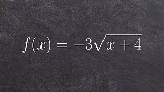 Identify transformations and graph a radical function [upl. by Riamo]