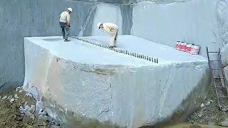 Amazing Fastest Stone Splitting Technique  Incredible Modern Granite Mining Machines Technology ▶2 [upl. by Yznel]