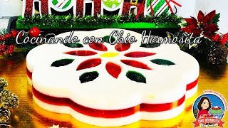 Gelatina de Noche Buena🌺🌺🌺🎊🎊🎅🏽🎄Navideña  sobre mesa Con 3 INGREDIENTES 🌺 [upl. by Immanuel]