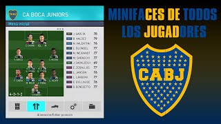 MINIFACES DE TODOS LOS JUGADORES DE BOCA JUNIORS EN PES 2018  PLANTEL ACTUALIZADO [upl. by Leonanie]