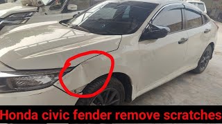 Honda civic fender remove scratches [upl. by Gran922]