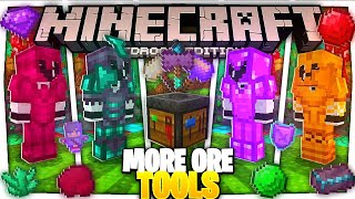 EL MEJOR ADDON de ORES para MINECRAFT PE 120  MORE ORES TOOLS ADDON MINECRAFT PE [upl. by Higbee]