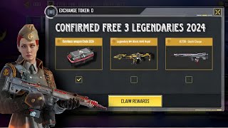 FREE Season 2 Confirmed 3 Free Legendaries Weapon Codm 2024  How to Get Free Legendaries in codm [upl. by Silloh]