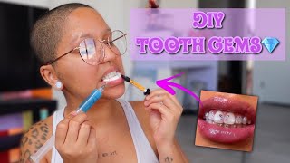 DIY TOOTH GEMS AT HOME  Step by step tutorial NO nail glue [upl. by Annahoj]