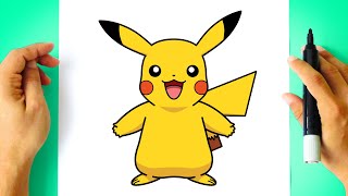 How to DRAW PIKACHU  Pokemon Drawing [upl. by Ecnal267]