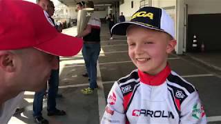 Martinius Stenshorne Parolin  TM Racing MINI WSK Super Master Series Rd4 Sarno 2018 [upl. by Luamaj]