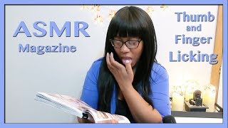 ASMR Relaxing Intense FingerThumb Licking Magazine Page Turning [upl. by Israel]