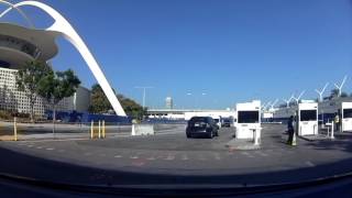 Driving to LAX terminal 5 departure parking structure 8122017 [upl. by Norrehc]