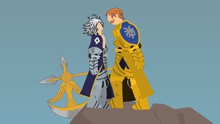 Escanor vs Estarossa nanatsu no taizai  Stick Nodes [upl. by Oler759]