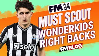 Top MUST SCOUT Wonderkid RIGHT BACKS in FM24  Football Manager 2024 Wonderkids [upl. by Neelyaj]