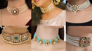 Latest Choker Necklace Design 2020Pearl Choker Set [upl. by Anastas]