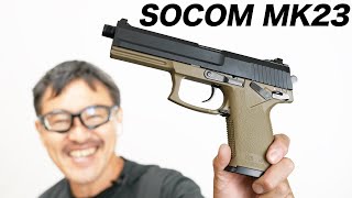 SOCOM Mk23 CO2 タンカラー KSC ガスブロガスガン レビュー [upl. by Nomit]