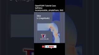 OpenFOAM CFD Tutorial case ballValve  slice magnitude [upl. by Htaek907]