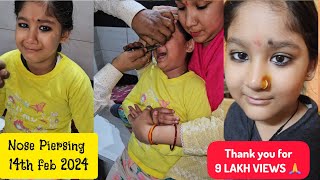 NOSE PIERSING BABY CRYING 👃 😱  NOSTRIL PIERCING nosepiersing nosrtrilpiersing piersing [upl. by Adnale]