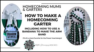 How To Make a Homecoming Garter Using a Bandana for Arm Band  HOCO Full Assembly Basic Tutorial [upl. by Gnex]