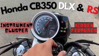 Honda CB350 RSCB350 DLX Instrument Cluster Features in detail [upl. by Reiche934]