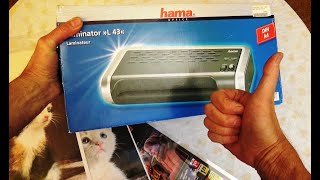 Laminator Machine hama L43 hama Laminator L43 DIN A4 [upl. by Eenet]