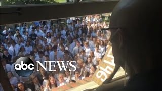 Students Who Gathered Outside CancerStricken Teachers Home Appear on GMA [upl. by Rafa5]