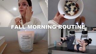 FALL MORNING ROUTINE journaling pilates shower routine amp healthy habits [upl. by Mosora]