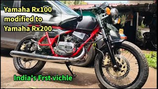 Rx100 modified to Rx 200 Indias first modified bike review in tamil [upl. by Turnbull]