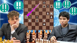 Brilliant Ending chess Game  30 By Wesley So vs Hans Niemann [upl. by Ynove]