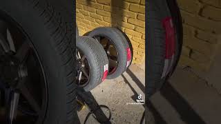 Installing my 20” all round stance wheels Bronze not black Respect All Builds red stance auto [upl. by Aneri261]